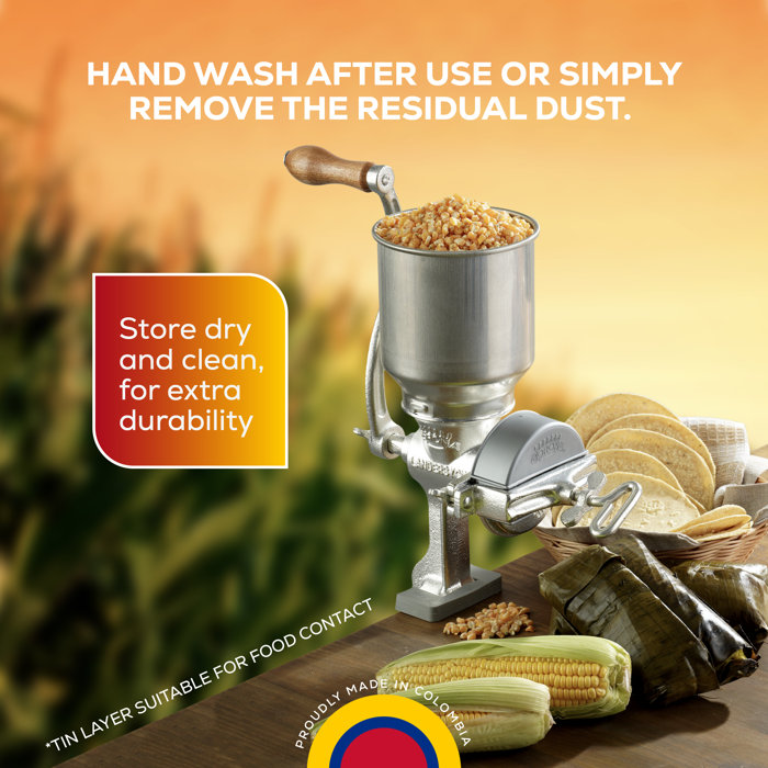 Corona Cast Iron Corn, Wheat and Grain Mill with High Hopper, Manual